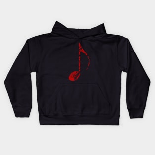 Cool Grunge Music Note Red Kids Hoodie